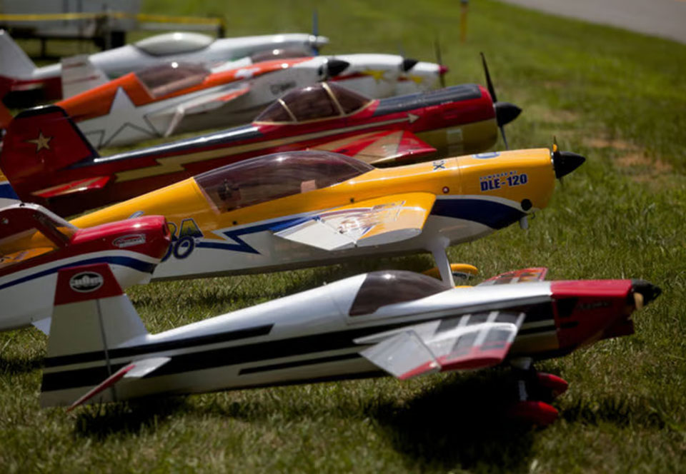 Lineup of model planes