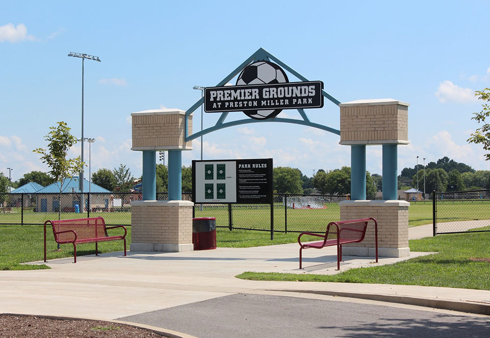 Park entrance signage