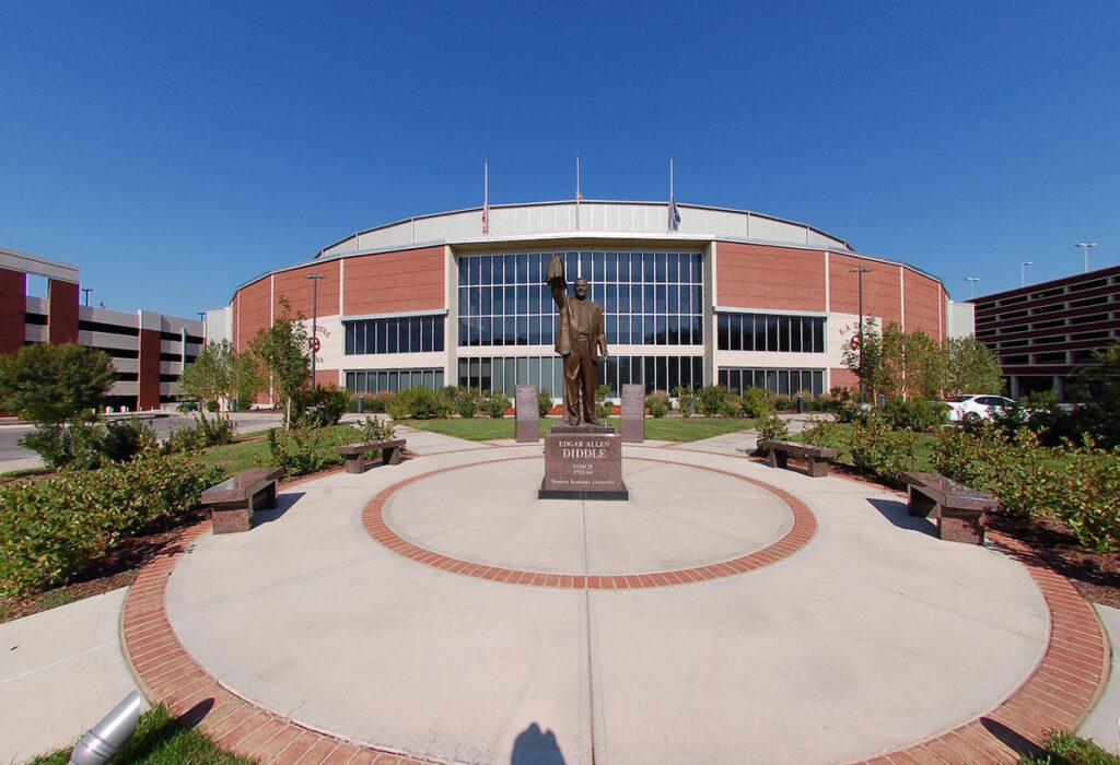 Outside E.A. Diddle Arena